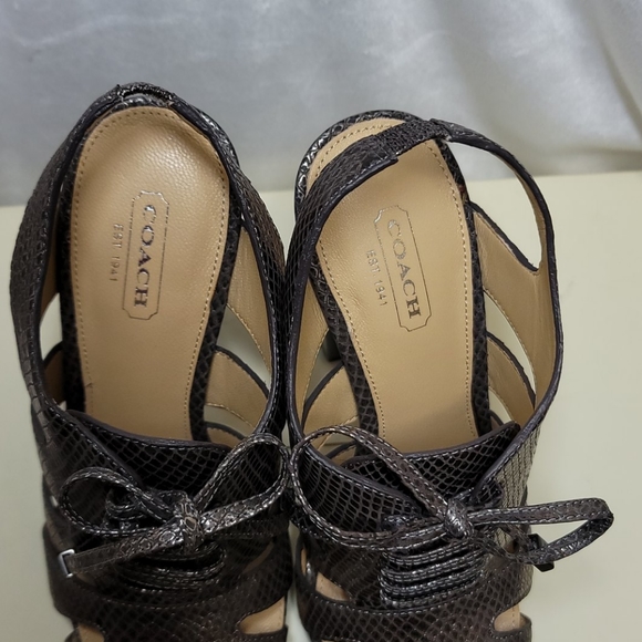 Coach Moreen Metallic Heels - Picture 10 of 13